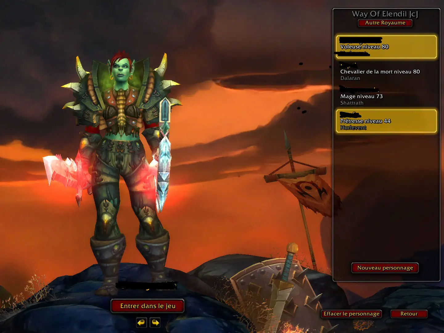 Vente compte WoW WotLK – Way of Elendil (HL PvE)